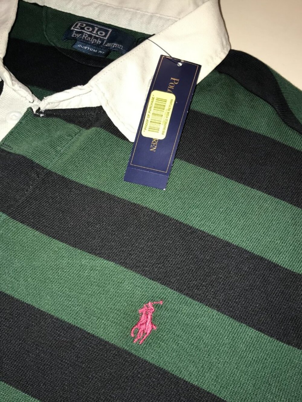 Men's Polo Ralph Lauren Custom Fit Long Sleeve Rugby Polo Shirt-Size 2XL - Picture 5 of 13
